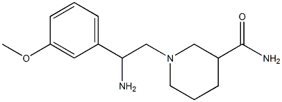 1-[2-amino-2-(3-methoxyphenyl)ethyl]piperidine-3-carboxamide Struktur