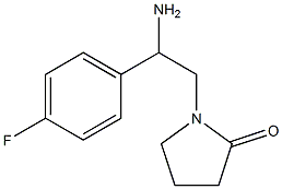 1-[2-amino-2-(4-fluorophenyl)ethyl]pyrrolidin-2-one Struktur