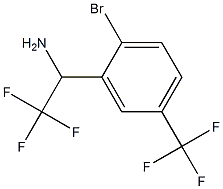 1-[2-bromo-5-(trifluoromethyl)phenyl]-2,2,2-trifluoroethan-1-amine Struktur