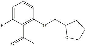 1-[2-fluoro-6-(oxolan-2-ylmethoxy)phenyl]ethan-1-one Struktur