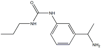 1-[3-(1-aminoethyl)phenyl]-3-propylurea Struktur