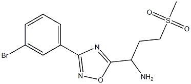 1-[3-(3-bromophenyl)-1,2,4-oxadiazol-5-yl]-3-methanesulfonylpropan-1-amine Struktur