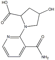 1-[3-(aminocarbonyl)pyridin-2-yl]-4-hydroxypyrrolidine-2-carboxylic acid Struktur