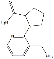 1-[3-(aminomethyl)pyridin-2-yl]pyrrolidine-2-carboxamide Struktur