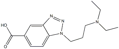 1-[3-(diethylamino)propyl]-1H-1,2,3-benzotriazole-5-carboxylic acid Struktur