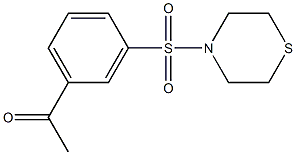 1-[3-(thiomorpholine-4-sulfonyl)phenyl]ethan-1-one Struktur