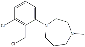 1-[3-chloro-2-(chloromethyl)phenyl]-4-methyl-1,4-diazepane Struktur