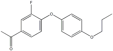 1-[3-fluoro-4-(4-propoxyphenoxy)phenyl]ethan-1-one Struktur