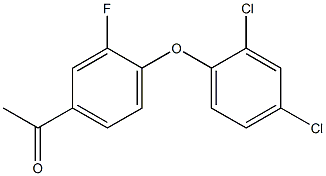 1-[4-(2,4-dichlorophenoxy)-3-fluorophenyl]ethan-1-one Struktur