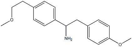 1-[4-(2-methoxyethyl)phenyl]-2-(4-methoxyphenyl)ethan-1-amine Struktur