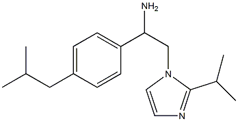 1-[4-(2-methylpropyl)phenyl]-2-[2-(propan-2-yl)-1H-imidazol-1-yl]ethan-1-amine Struktur