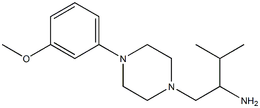 1-[4-(3-methoxyphenyl)piperazin-1-yl]-3-methylbutan-2-amine Struktur