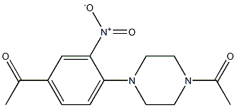 1-[4-(4-acetylpiperazin-1-yl)-3-nitrophenyl]ethan-1-one Struktur