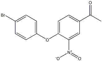 1-[4-(4-bromophenoxy)-3-nitrophenyl]ethan-1-one Struktur