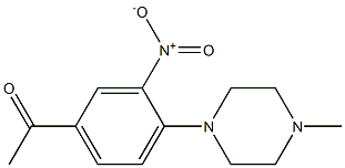 1-[4-(4-methylpiperazin-1-yl)-3-nitrophenyl]ethan-1-one Struktur