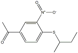 1-[4-(butan-2-ylsulfanyl)-3-nitrophenyl]ethan-1-one Struktur