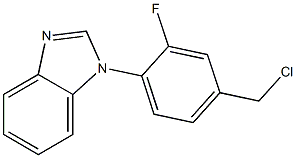 1-[4-(chloromethyl)-2-fluorophenyl]-1H-1,3-benzodiazole Struktur