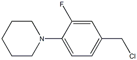 1-[4-(chloromethyl)-2-fluorophenyl]piperidine Struktur