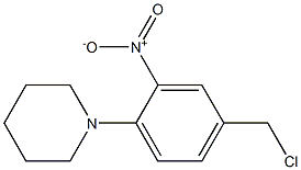 1-[4-(chloromethyl)-2-nitrophenyl]piperidine Struktur