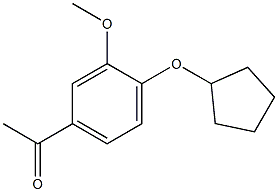 1-[4-(cyclopentyloxy)-3-methoxyphenyl]ethanone Struktur