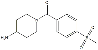 1-[4-(methylsulfonyl)benzoyl]piperidin-4-amine Struktur