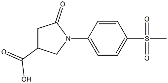 1-[4-(methylsulfonyl)phenyl]-5-oxopyrrolidine-3-carboxylic acid Struktur