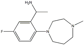 1-[5-fluoro-2-(4-methyl-1,4-diazepan-1-yl)phenyl]ethan-1-amine Struktur