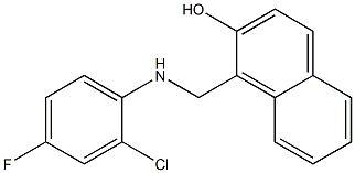 1-{[(2-chloro-4-fluorophenyl)amino]methyl}naphthalen-2-ol Struktur