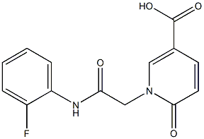 1-{[(2-fluorophenyl)carbamoyl]methyl}-6-oxo-1,6-dihydropyridine-3-carboxylic acid Struktur