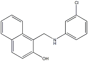 1-{[(3-chlorophenyl)amino]methyl}naphthalen-2-ol Struktur