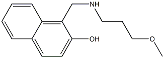 1-{[(3-methoxypropyl)amino]methyl}naphthalen-2-ol Struktur