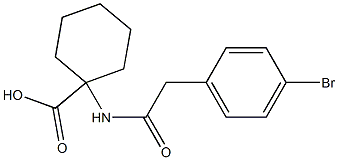 1-{[(4-bromophenyl)acetyl]amino}cyclohexanecarboxylic acid Struktur