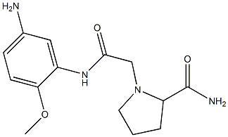 1-{[(5-amino-2-methoxyphenyl)carbamoyl]methyl}pyrrolidine-2-carboxamide Struktur