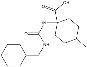 1-{[(cyclohexylmethyl)carbamoyl]amino}-4-methylcyclohexane-1-carboxylic acid Struktur