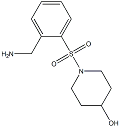 1-{[2-(aminomethyl)phenyl]sulfonyl}piperidin-4-ol Struktur