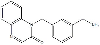 1-{[3-(aminomethyl)phenyl]methyl}-1,2-dihydroquinoxalin-2-one Struktur