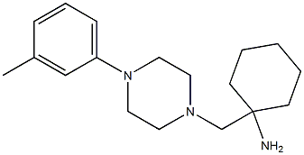 1-{[4-(3-methylphenyl)piperazin-1-yl]methyl}cyclohexan-1-amine Struktur