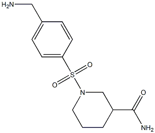 1-{[4-(aminomethyl)phenyl]sulfonyl}piperidine-3-carboxamide Struktur