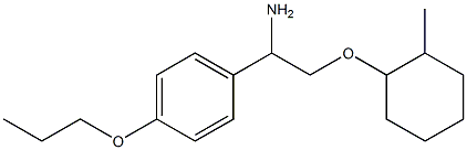 1-{1-amino-2-[(2-methylcyclohexyl)oxy]ethyl}-4-propoxybenzene Struktur