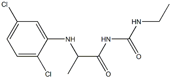 1-{2-[(2,5-dichlorophenyl)amino]propanoyl}-3-ethylurea Struktur