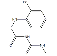 1-{2-[(2-bromophenyl)amino]propanoyl}-3-ethylurea Struktur