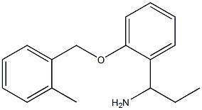 1-{2-[(2-methylphenyl)methoxy]phenyl}propan-1-amine Struktur