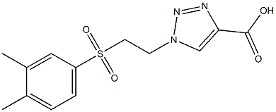 1-{2-[(3,4-dimethylbenzene)sulfonyl]ethyl}-1H-1,2,3-triazole-4-carboxylic acid Struktur