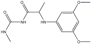 1-{2-[(3,5-dimethoxyphenyl)amino]propanoyl}-3-methylurea Struktur