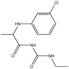 1-{2-[(3-chlorophenyl)amino]propanoyl}-3-ethylurea Struktur