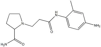 1-{2-[(4-amino-2-methylphenyl)carbamoyl]ethyl}pyrrolidine-2-carboxamide Struktur