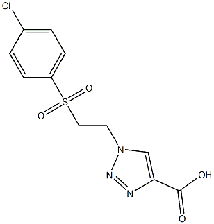 1-{2-[(4-chlorobenzene)sulfonyl]ethyl}-1H-1,2,3-triazole-4-carboxylic acid Struktur