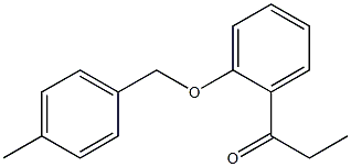 1-{2-[(4-methylphenyl)methoxy]phenyl}propan-1-one Struktur