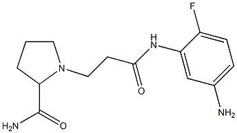 1-{2-[(5-amino-2-fluorophenyl)carbamoyl]ethyl}pyrrolidine-2-carboxamide Struktur