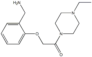 1-{2-[2-(4-ethylpiperazin-1-yl)-2-oxoethoxy]phenyl}methanamine Struktur